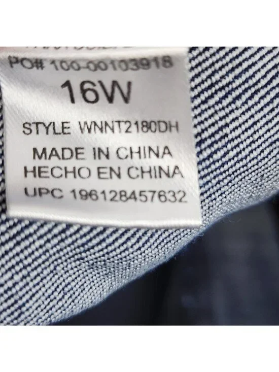 Democracy Jeans Women 16W Blue AB Technology Skyrise Frayed Hem Denim (33x25) - Picture 11 of 11